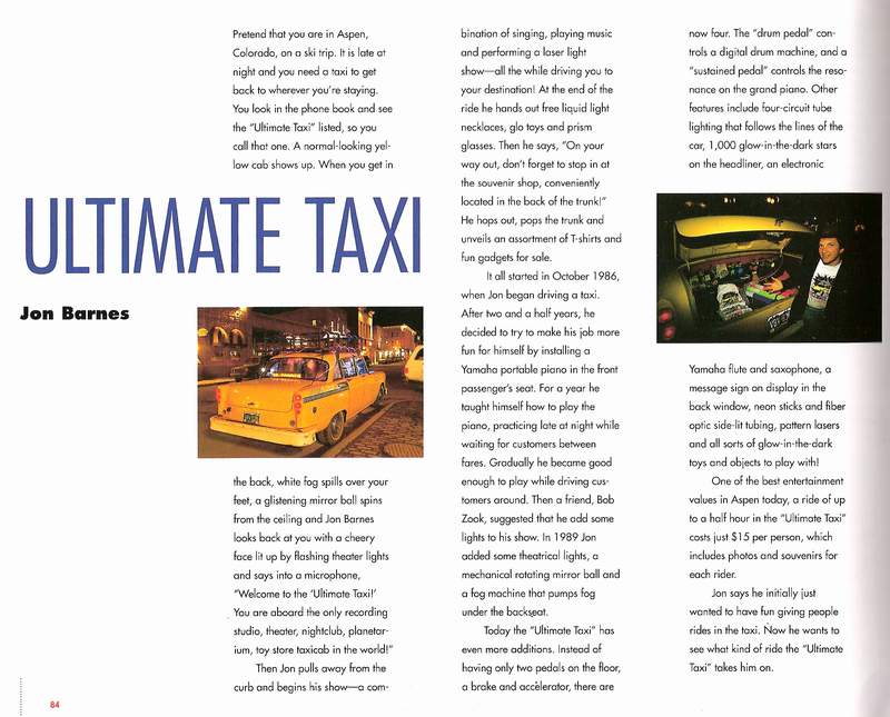Taxi Featured In Wild Wheels- Caption: Ultimate Taxi: 
Article: 