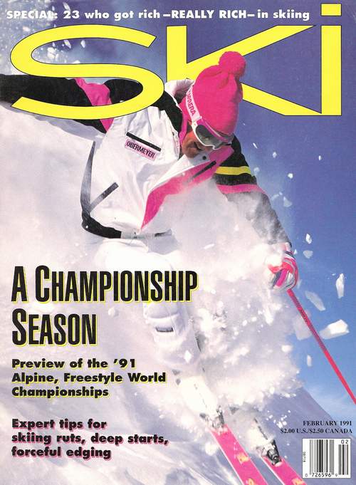 Ski Magazine February 1991 Cover